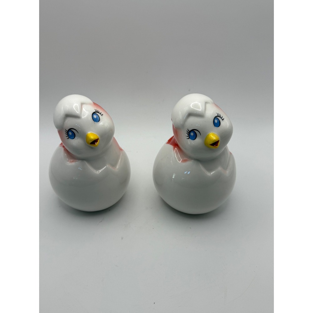 Target Ceramic Hatching Chick Easter Spring Decorative Figurines Set of 2 Red